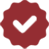 Red checkmark icon.